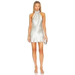 Lovers and Friends Hayes Mini Dress in Foil Silver